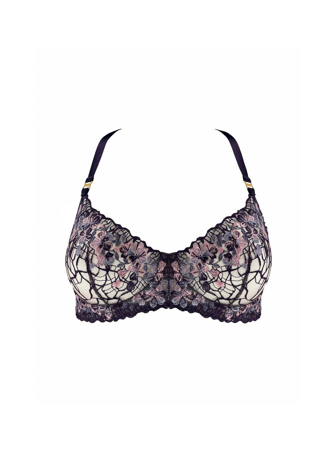 Bordelle Amela Balconette Wire Bra Deep Purple