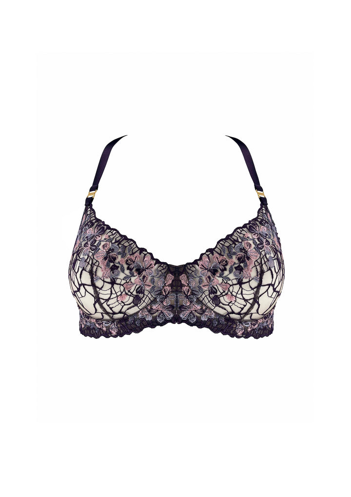 Bordelle Amela Balconette Wire Bra Deep Purple