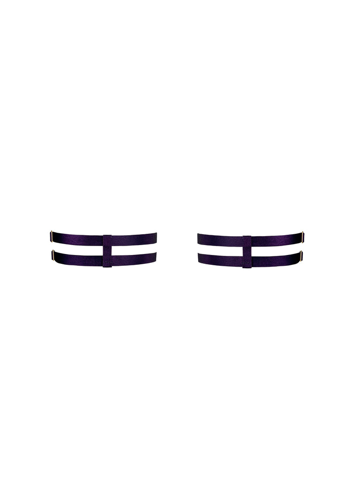 Bordelle Nara Bondage Garters Deep Purple