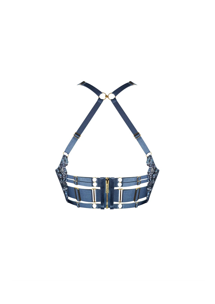 Bordelle Siren Longline Bodice Bra Denim