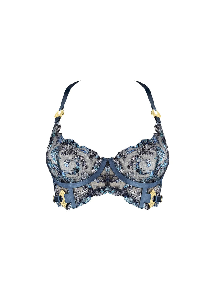 Bordelle Siren Longline Bodice Bra Denim