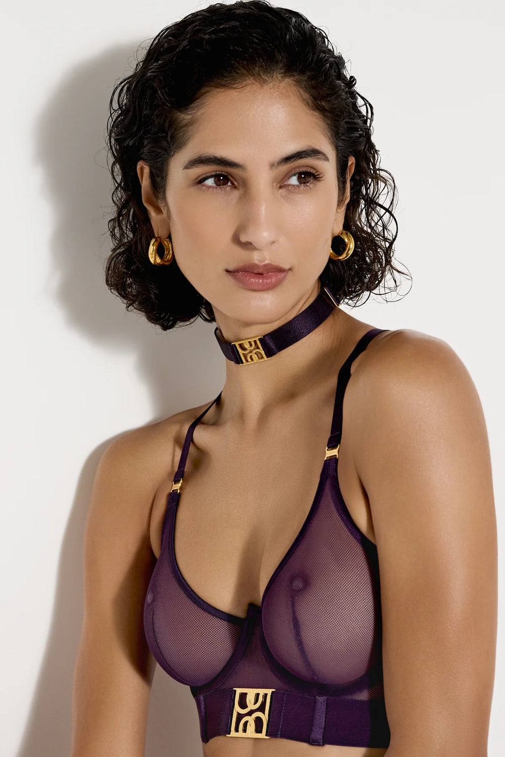 Bordelle Nara Strap Collar Deep Purple