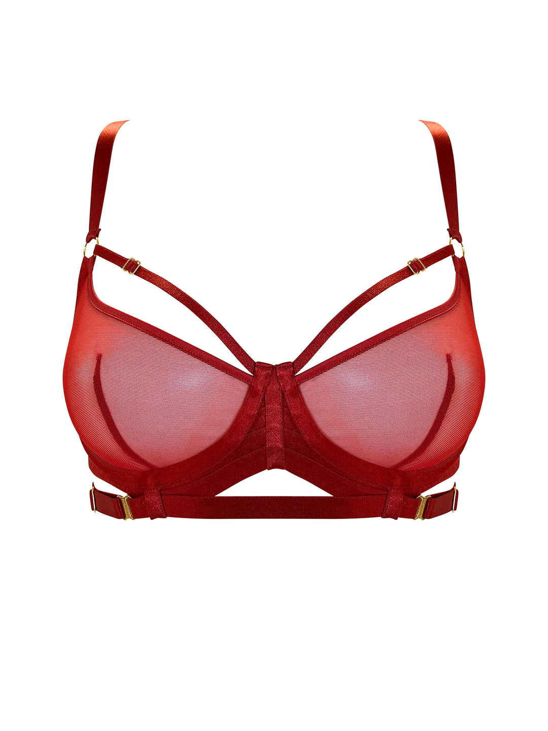 Bordelle Signature Balconette Wire Bra Burnt Red