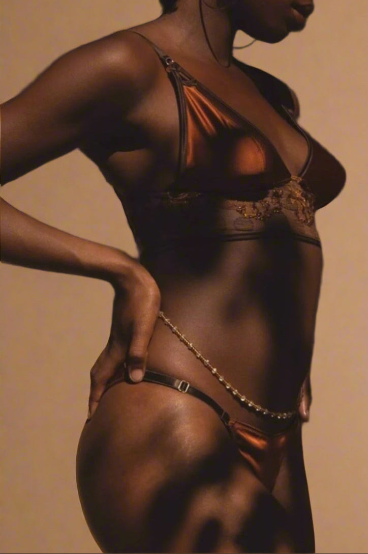 Ihuoma Mawu Copper Silk Tanga Brief