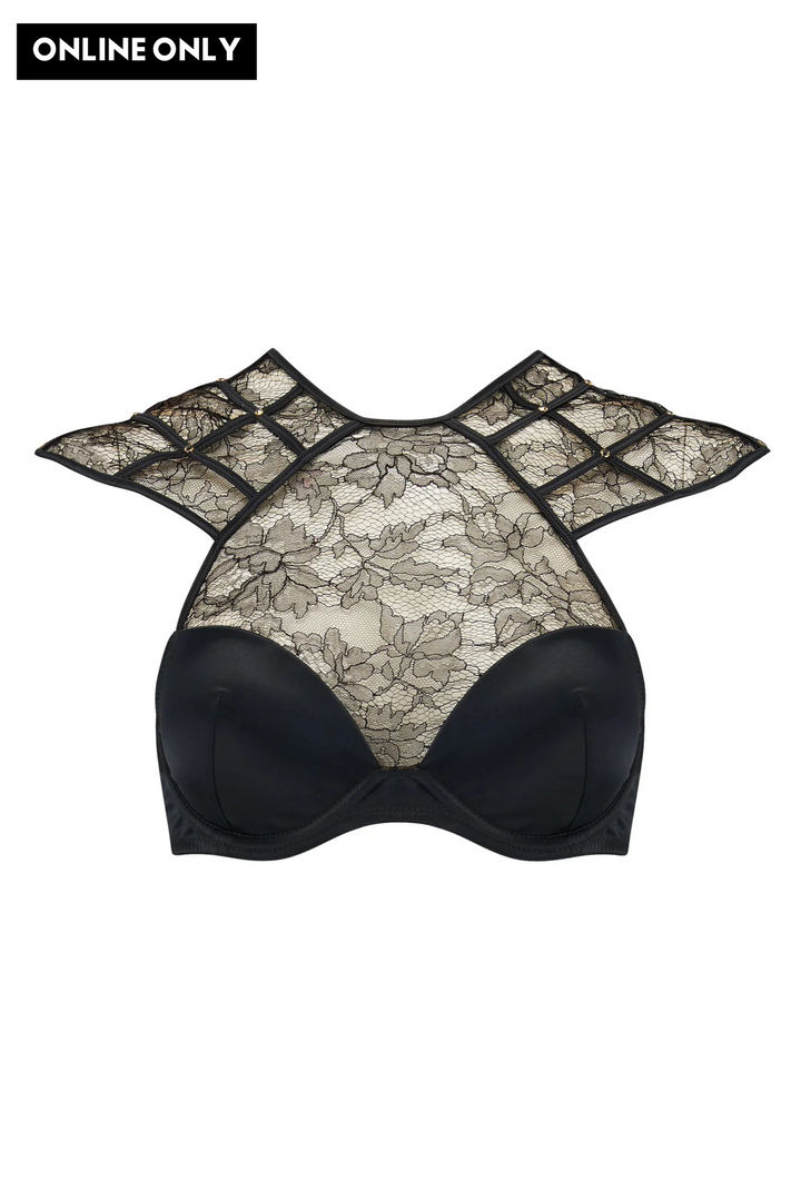 Tatu Couture Xena High Neck Bra Black