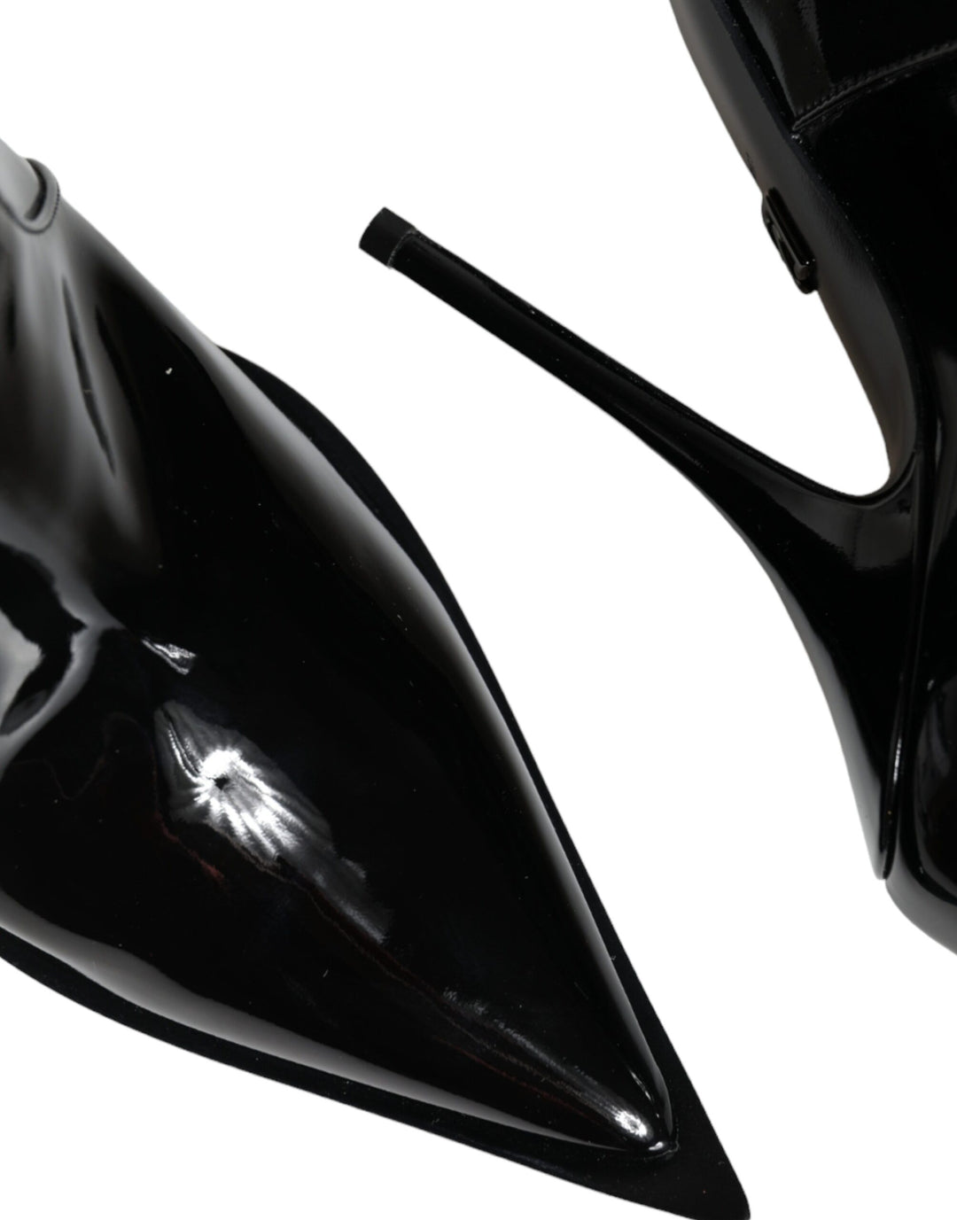 Black Patent Leather Ankle Boots