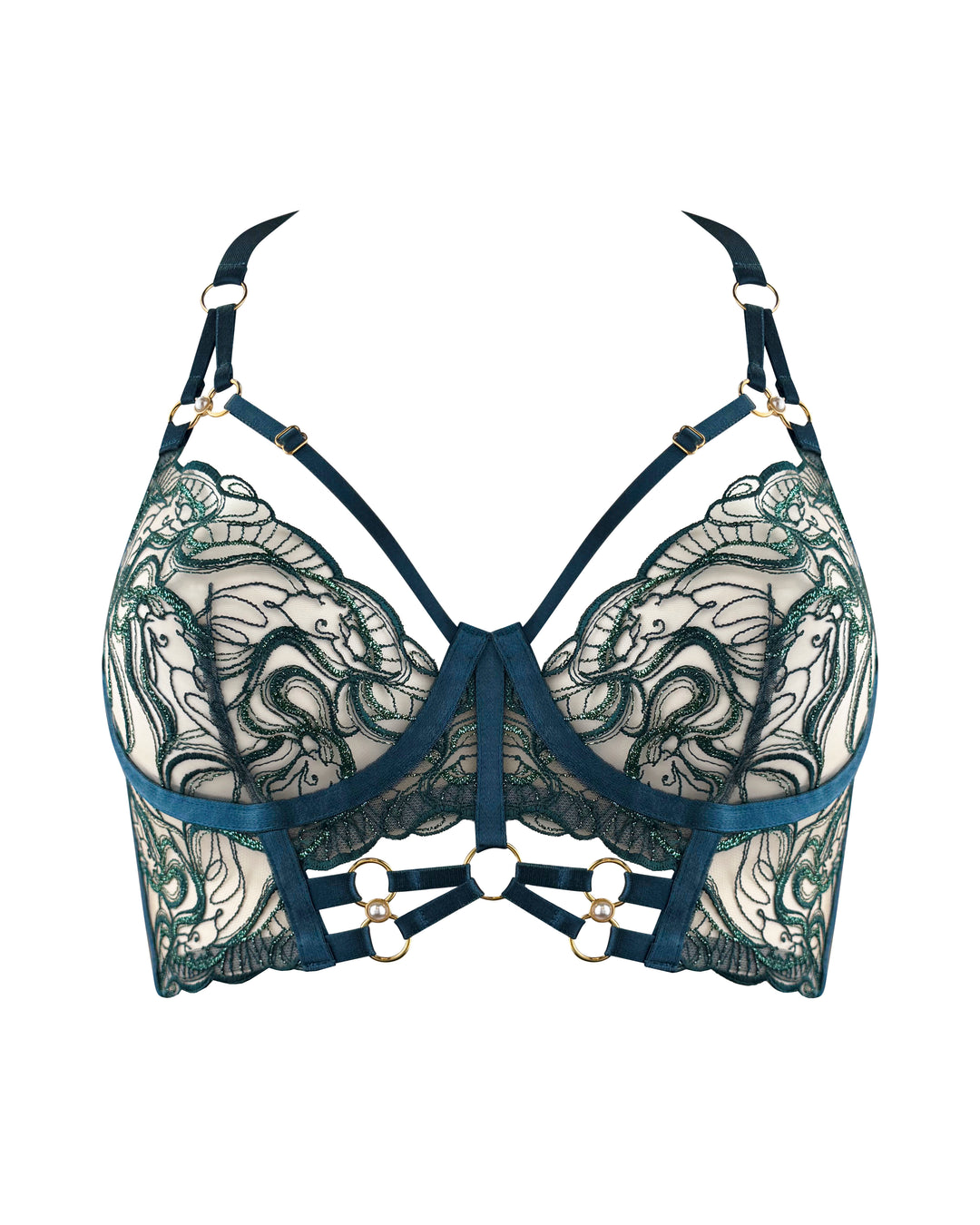 Bordelle Pearl Bodice Bra Teal