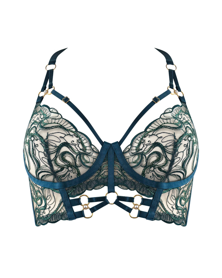 Bordelle Pearl Bodice Bra Teal