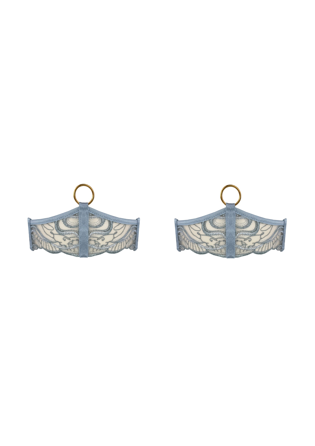 Bordelle Pearl Garters Dusty Blue