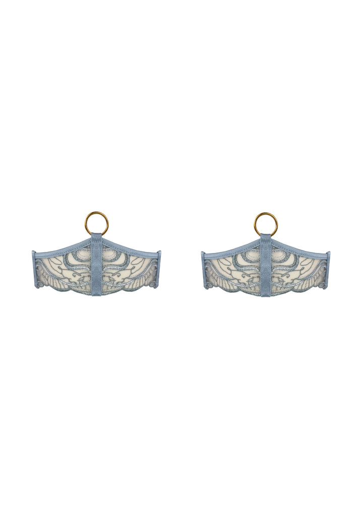Bordelle Pearl Garters Dusty Blue