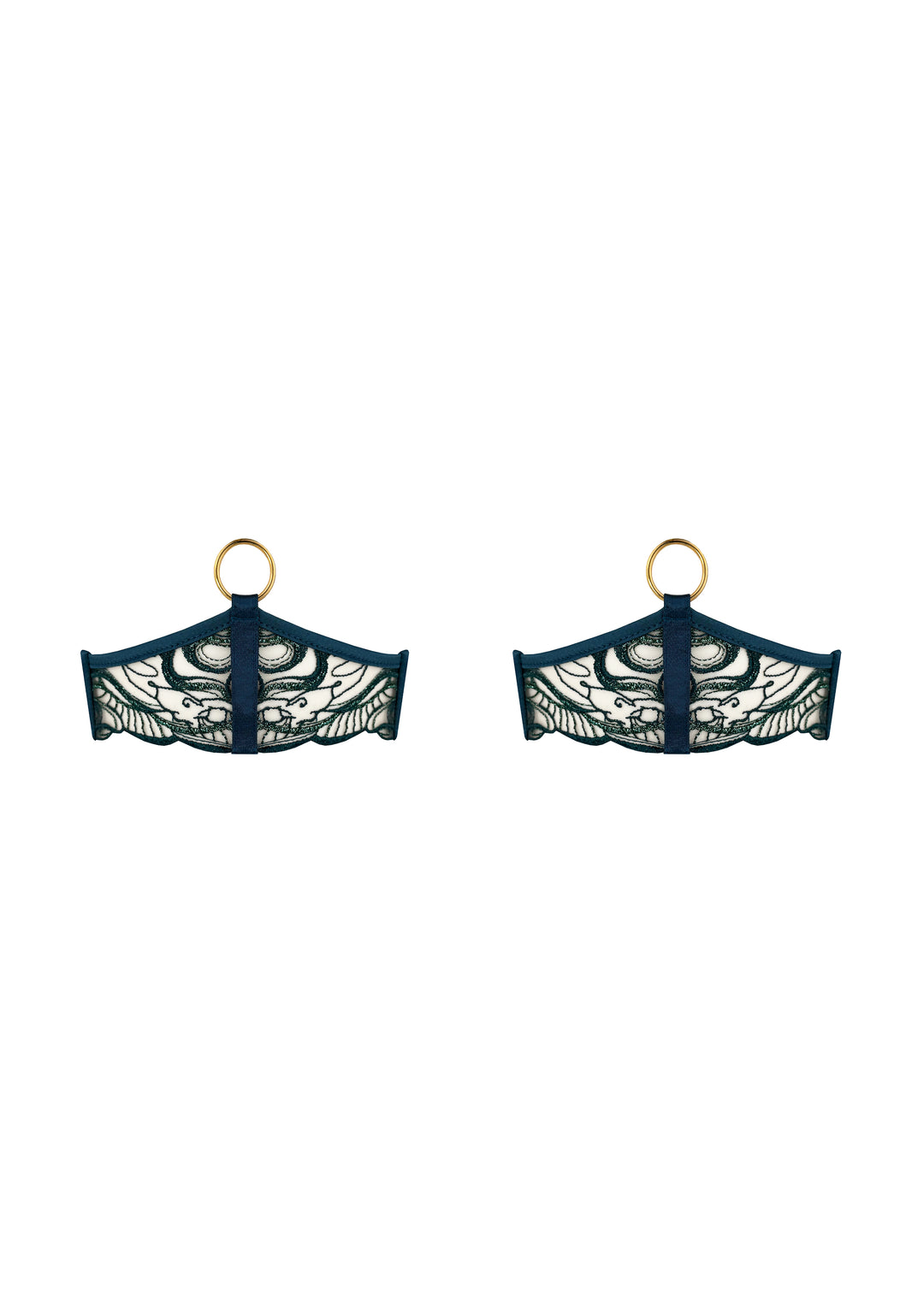 Bordelle Pearl Garters Teal