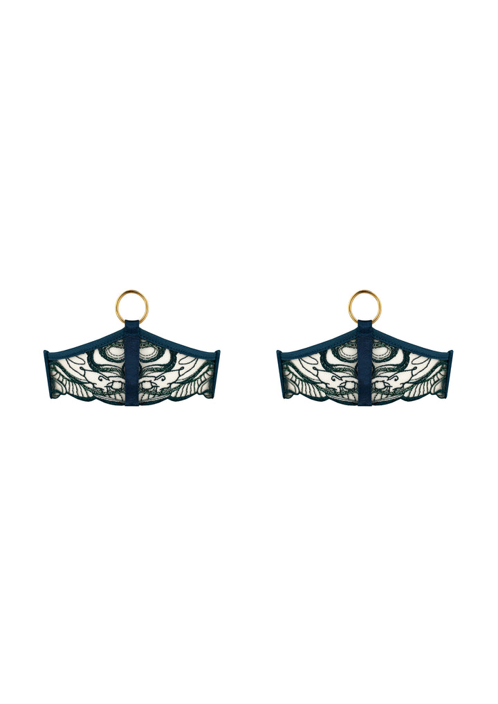 Bordelle Pearl Garters Teal