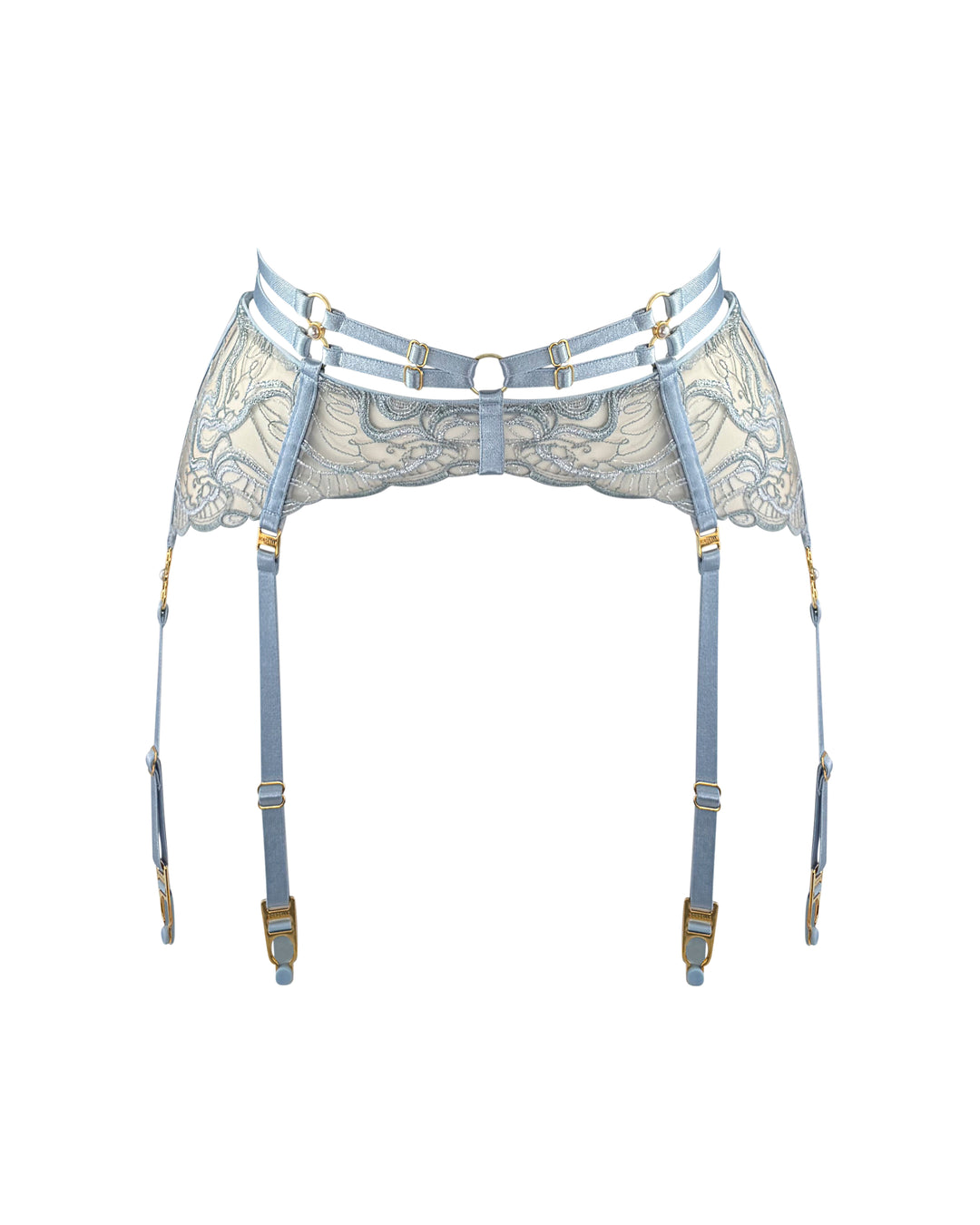 Bordelle Pearl Suspender Dusty Blue