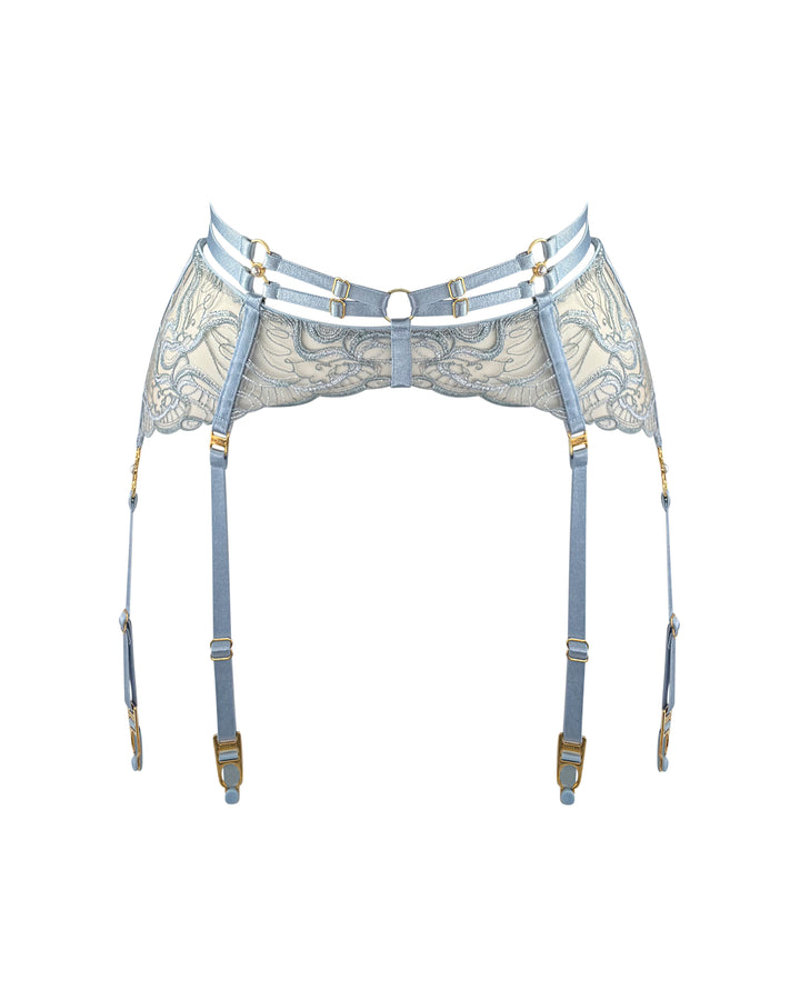 Bordelle Pearl Suspender Dusty Blue