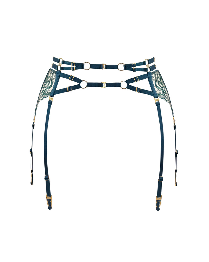 Bordelle Pearl Suspender Teal