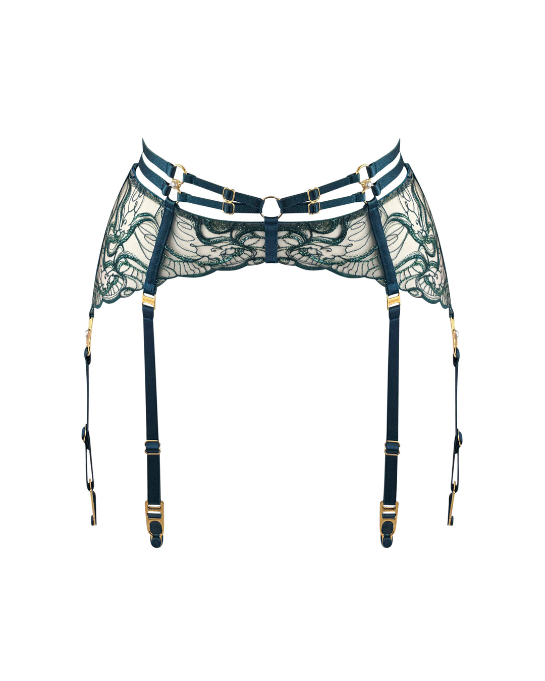 Bordelle Pearl Suspender Teal