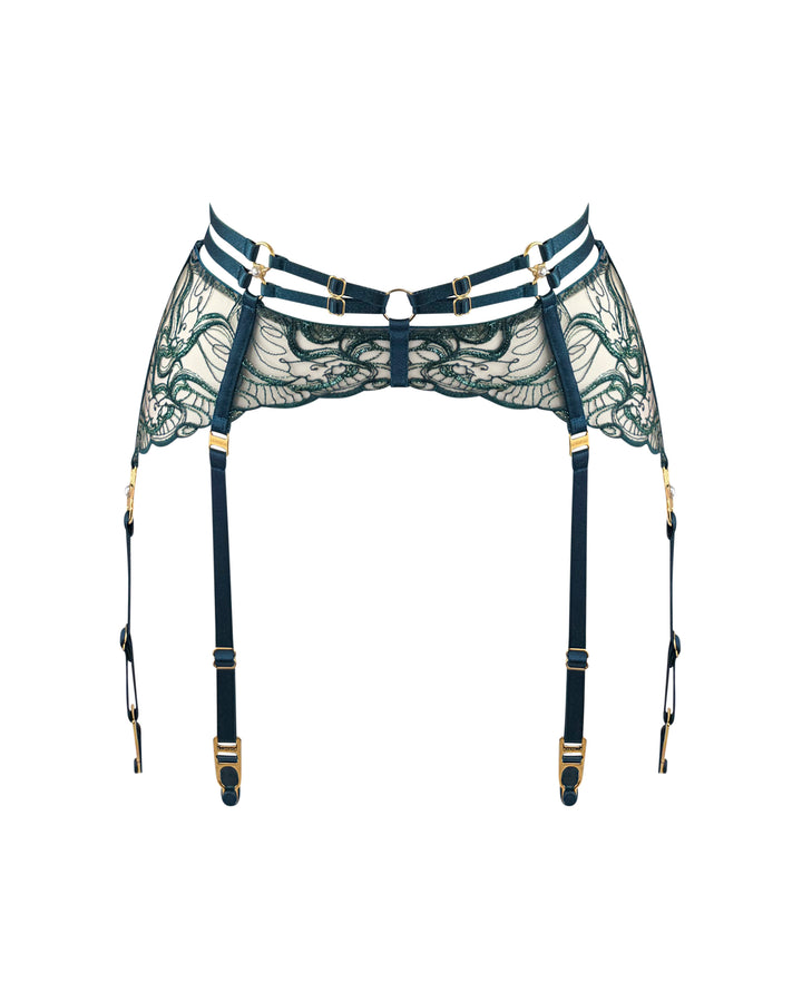 Bordelle Pearl Suspender Teal