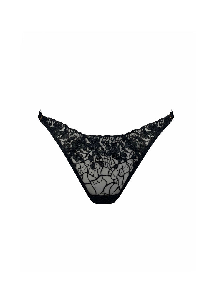 Bordelle Amela Strap Thong Black
