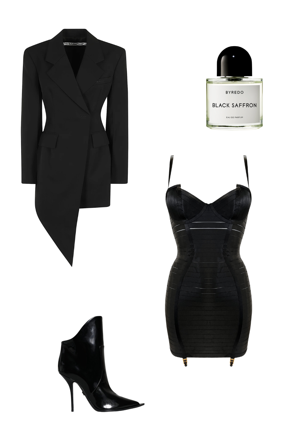 Black Patent Leather Ankle Boots