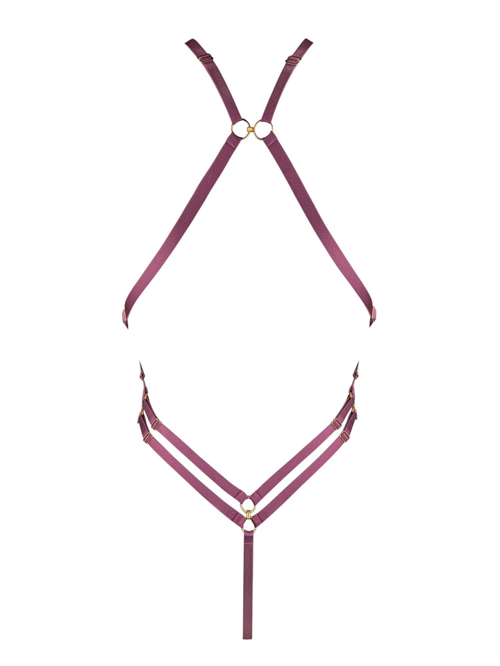 Bordelle Melusina Body Harness Raspberry