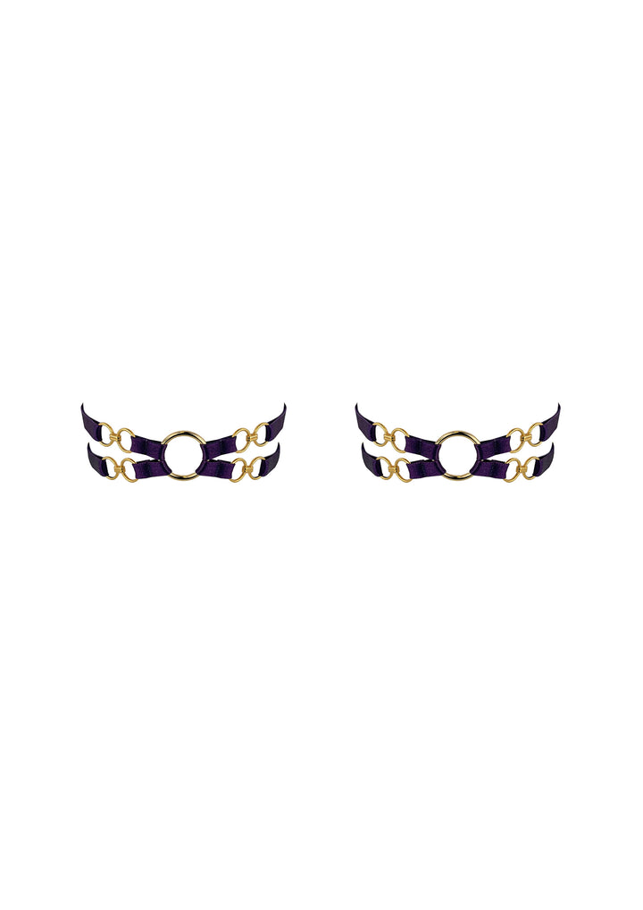 Bordelle Nara Bondage Garters Deep Purple
