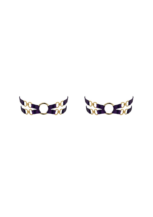 Bordelle Nara Bondage Garters Deep Purple