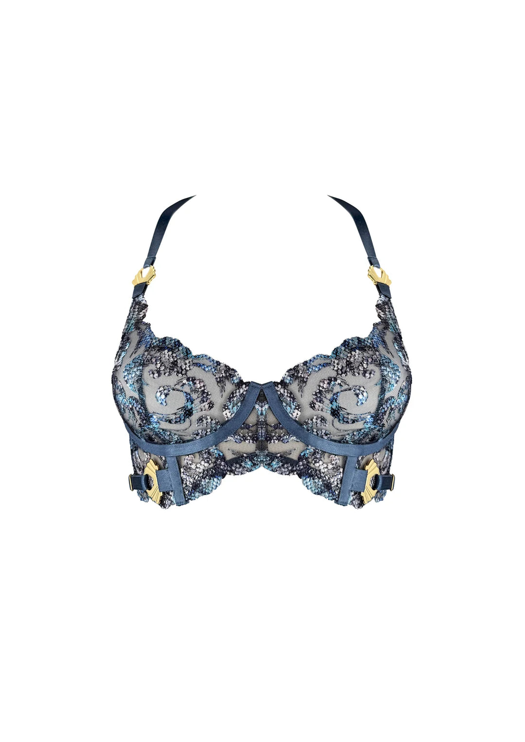 Bordelle Siren Longline Bodice Bra Denim