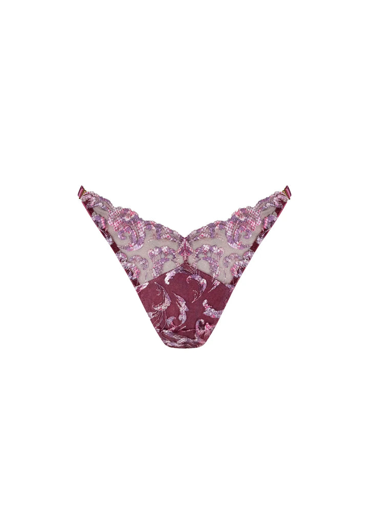Bordelle Siren Strap Thong Raspberry