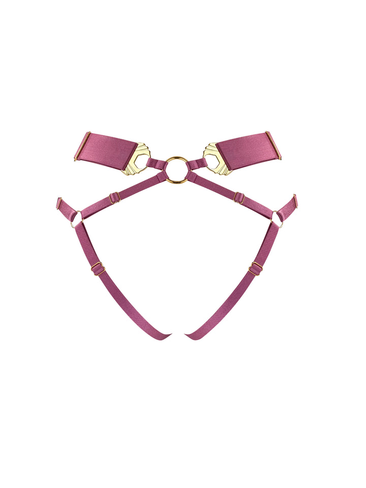 Bordelle Melusina Open Back Brief Raspberry