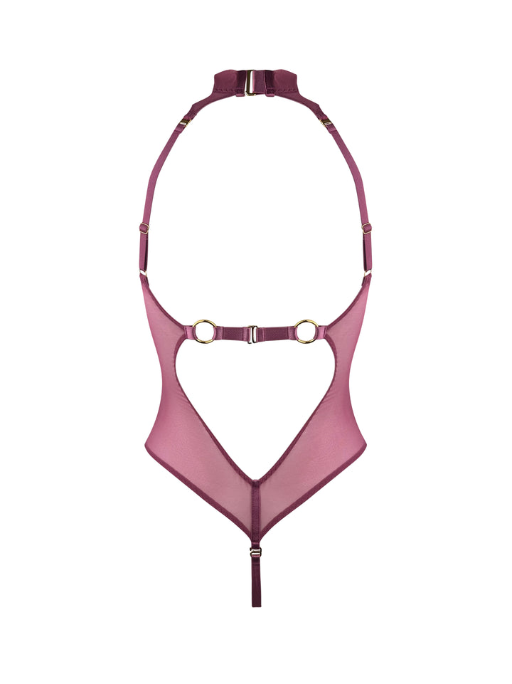 Bordelle Melusina High Neck Body Raspberry