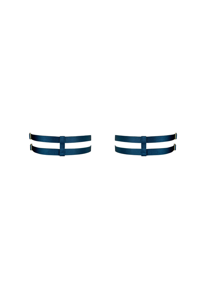 Bordelle Nara Bondage Garters Teal