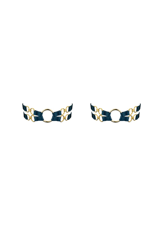 Bordelle Nara Bondage Garters Teal