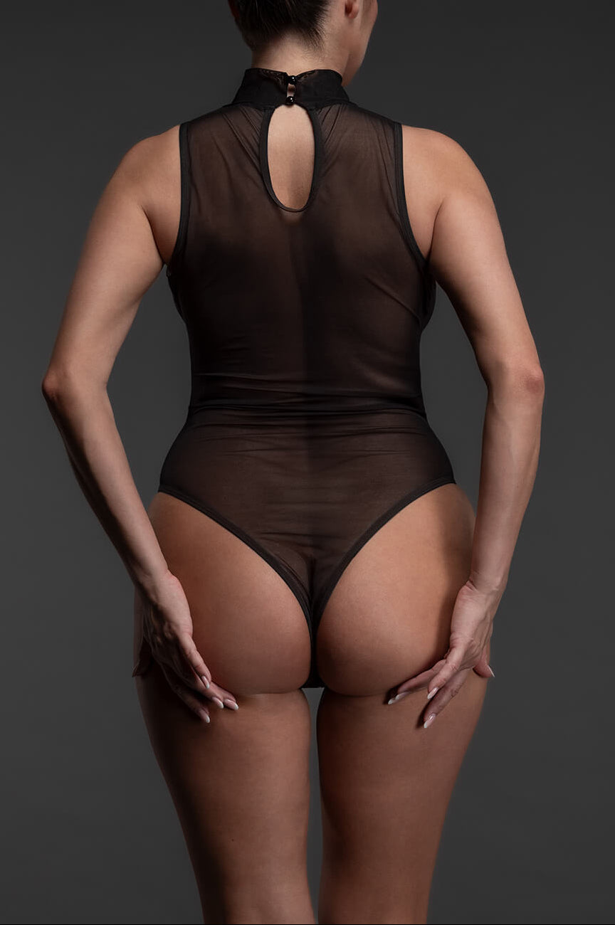 High Neck Mesh Body