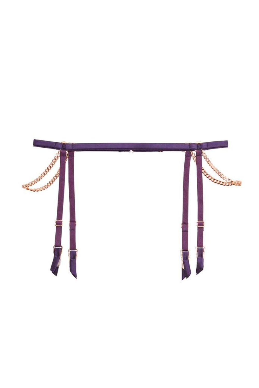 Fleur du Mal Chain luxe suspender belt