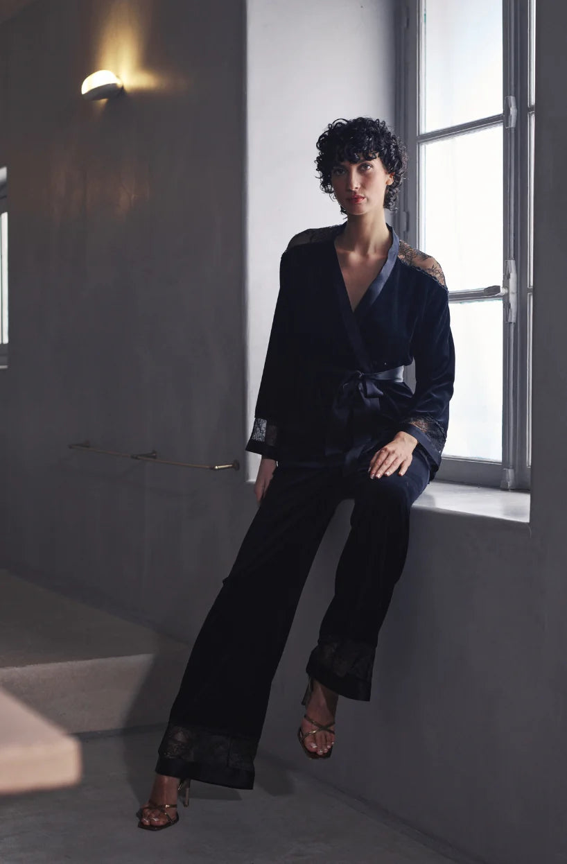 Marjolaine Billie Velvet & Lace Pyjamas