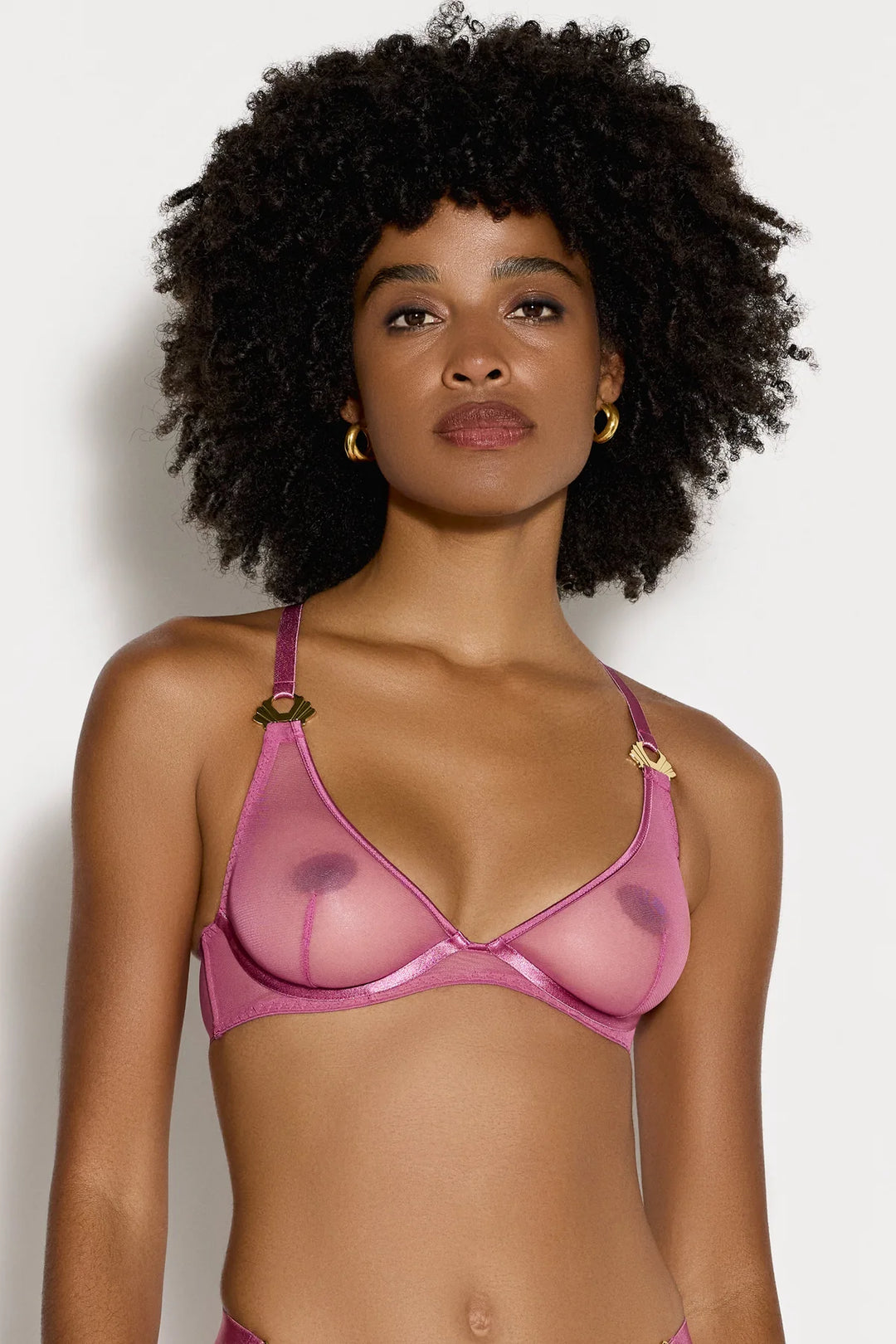Bordelle Melusina Plunge Wire Bra Raspberry