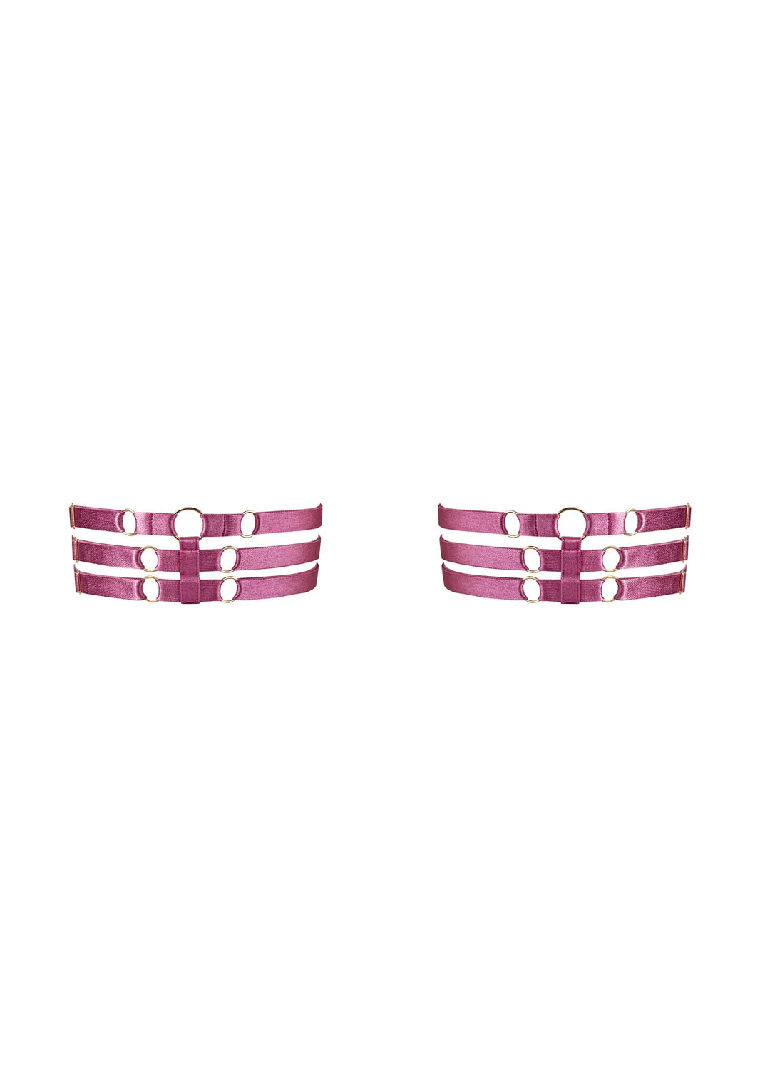 Bordelle Melusina Strap Garters Raspberry