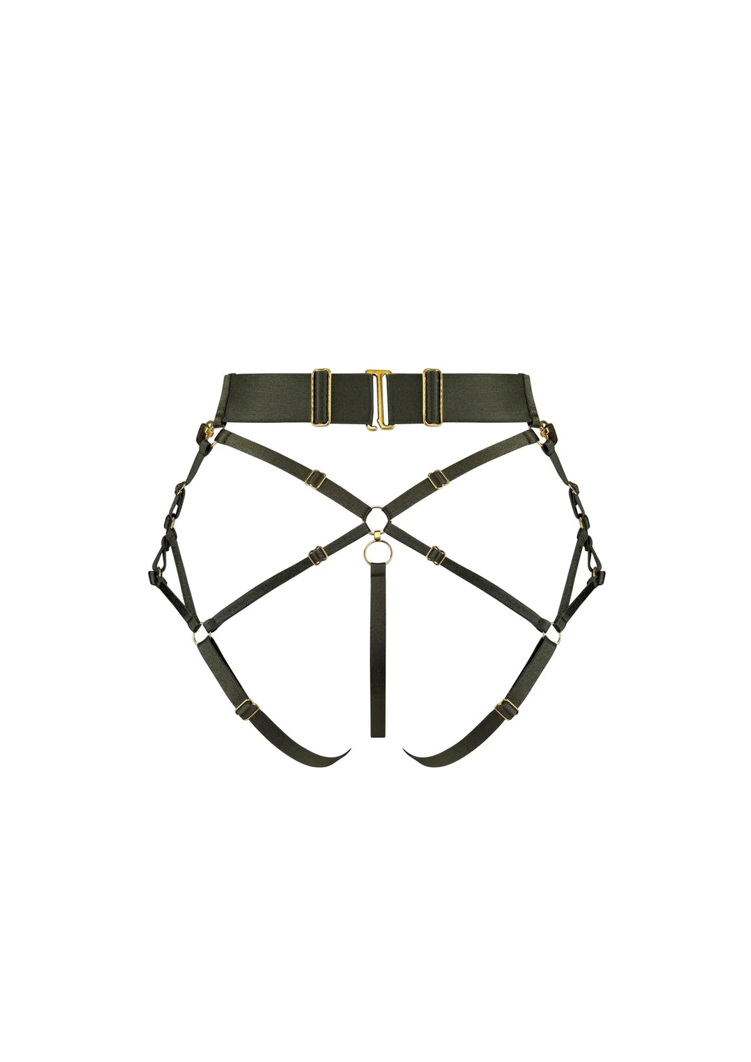 Bordelle Neda Multi-Style Harness Brief Olive