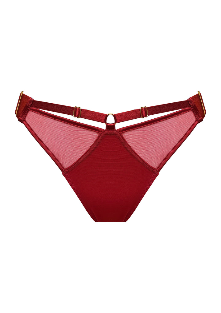 Bordelle Signature Mesh Brief Burnt Red
