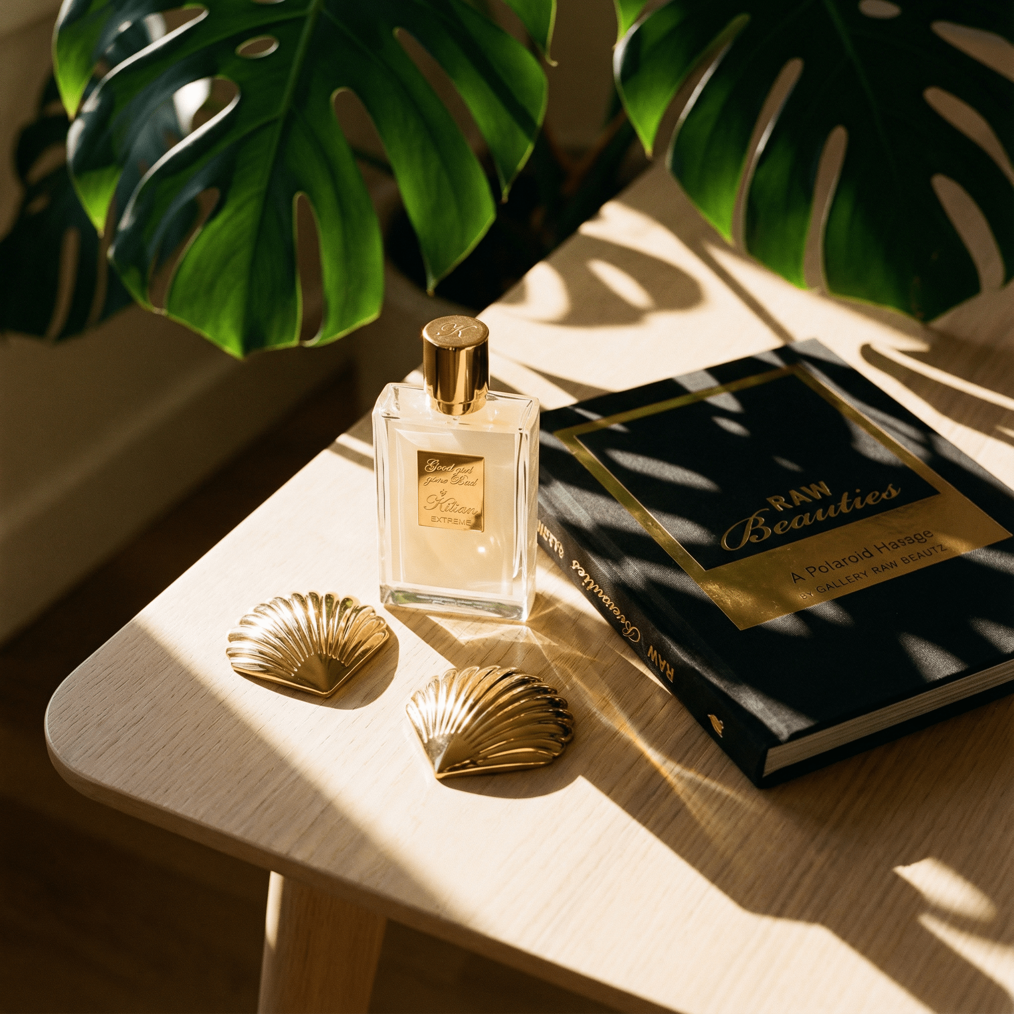 Christmas gifts for her, Shell gold nipplets, Kilian good girl gone bad en Book Raw Beauties