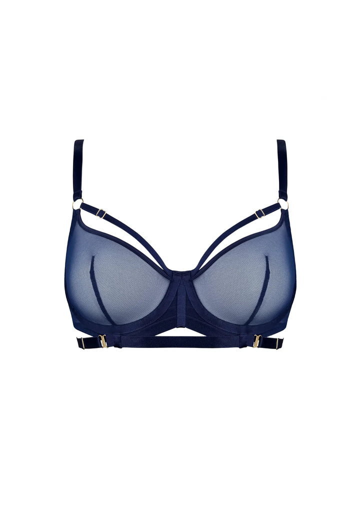 Bordelle Signature Balconette Wire Bra Navy