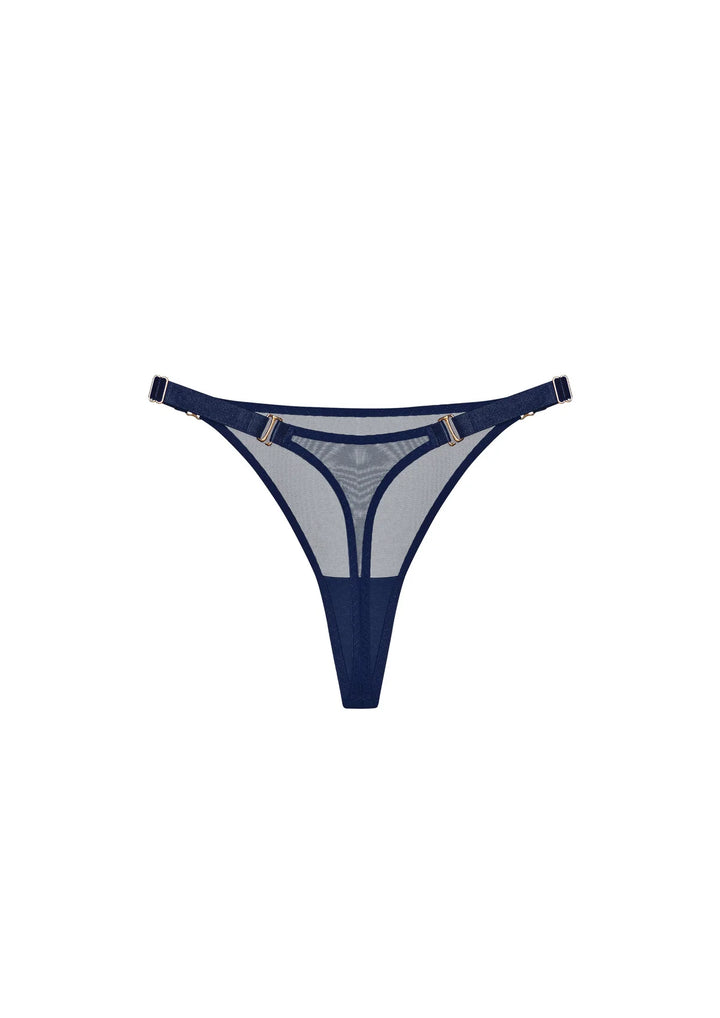 Bordelle Signature Mesh Thong Navy