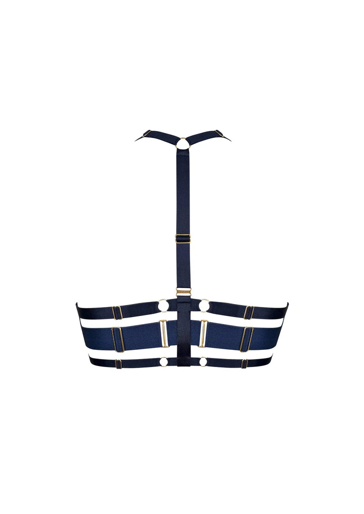 Bordelle Signature Mesh Wrap Bra Navy