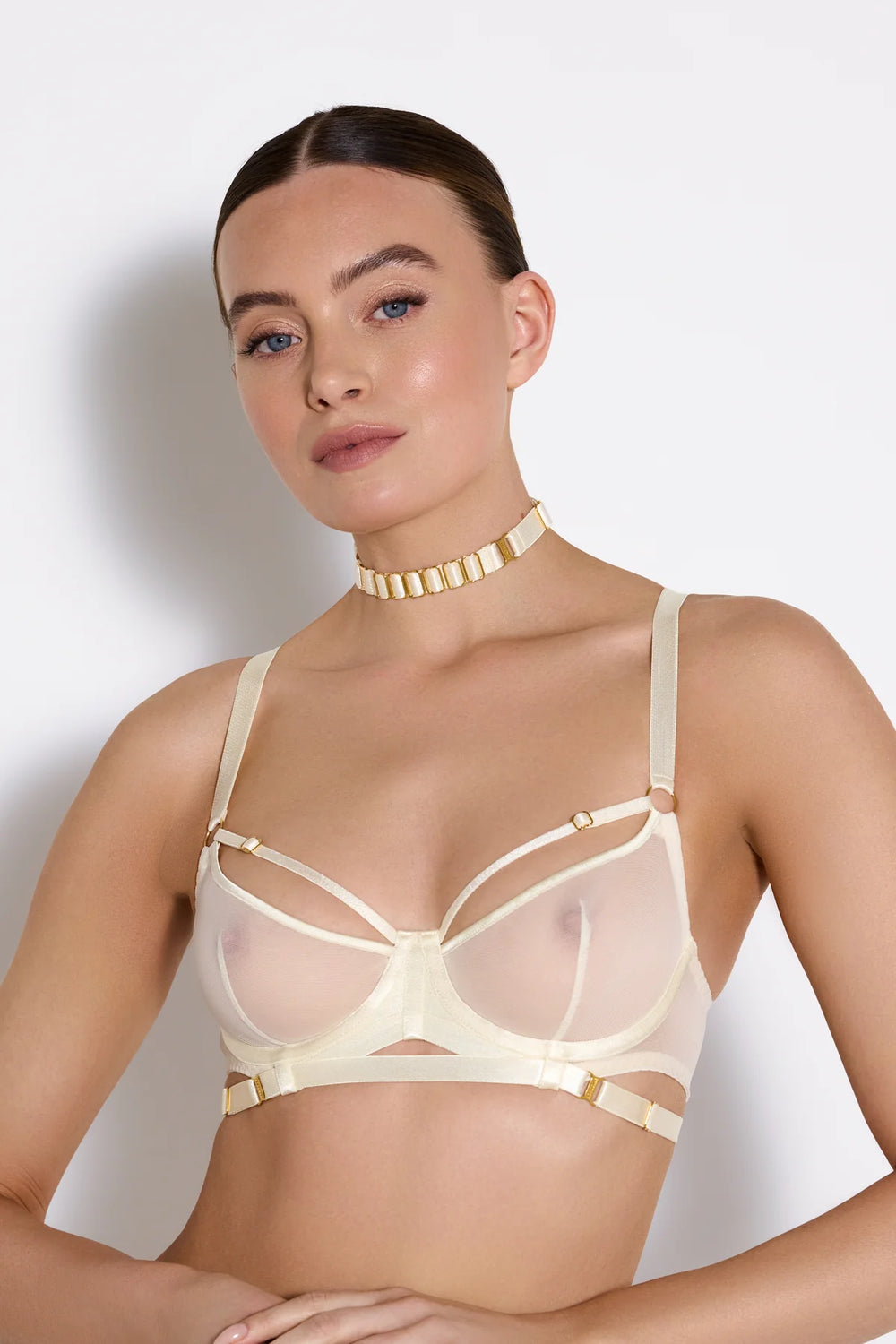 Bordelle Signature Balconette Wire Bra Cream