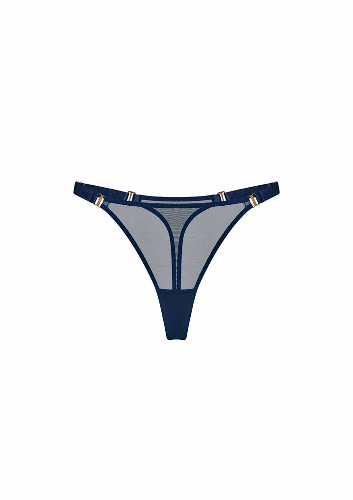 Bordelle Signature Mesh Thong Navy