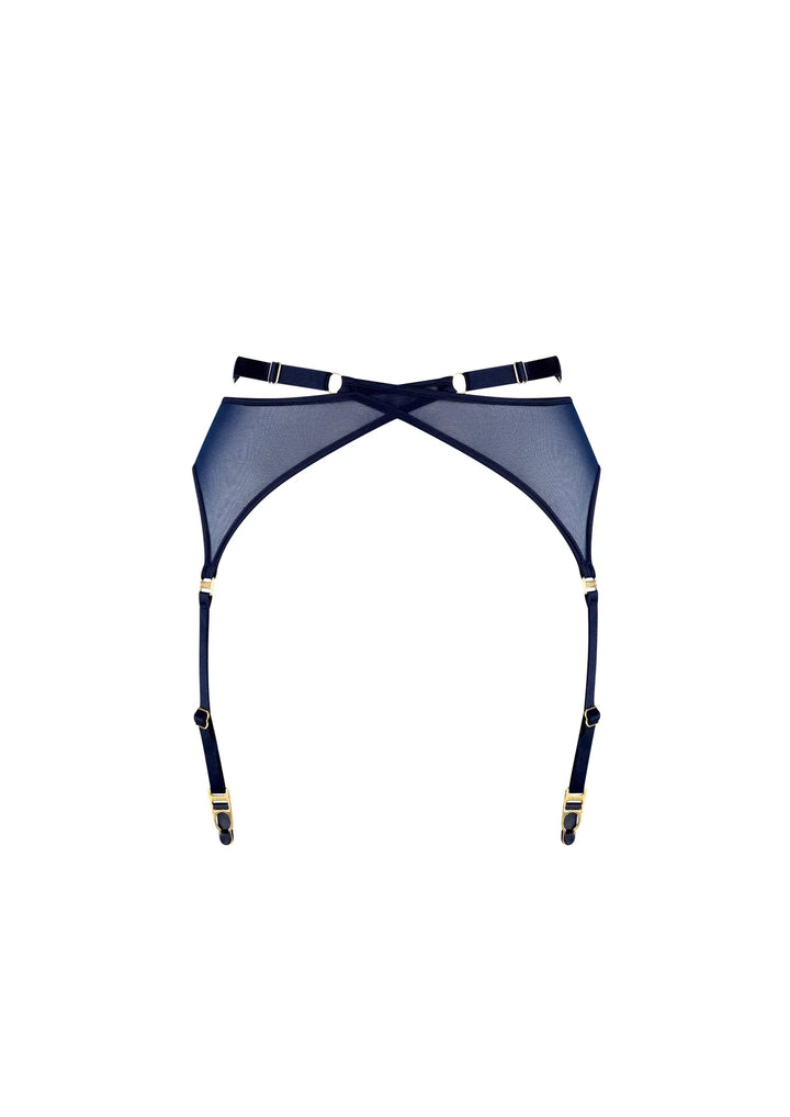 Bordelle Signature Mesh Wrap Suspender Navy