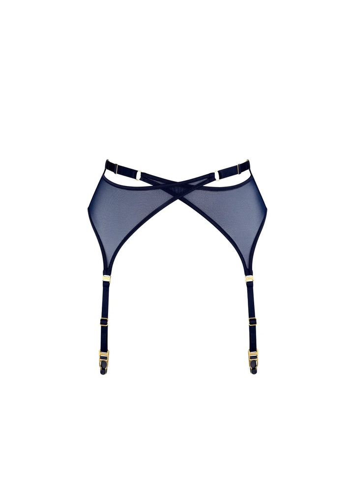 Bordelle Signature Mesh Wrap Suspender Navy