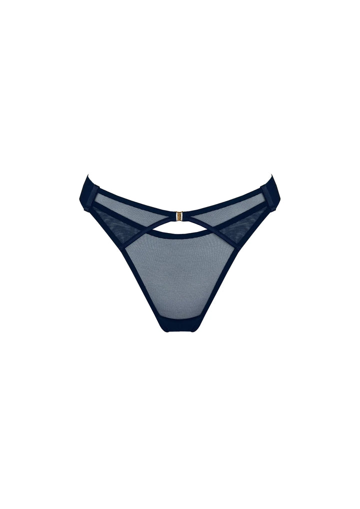 Bordelle Signature Wide Strap Thong Navy