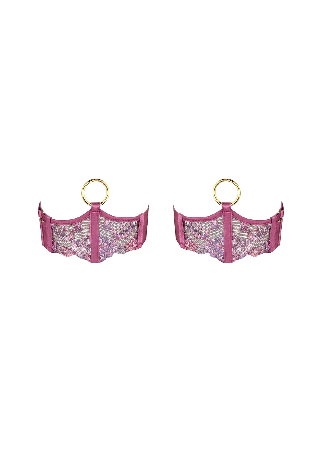 Bordelle Siren Garters Raspberry
