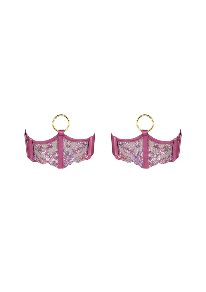 Bordelle Siren Garters Raspberry